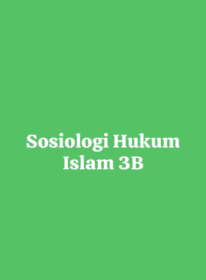 Course Image Sosiologi Hukum Islam - HK13B
